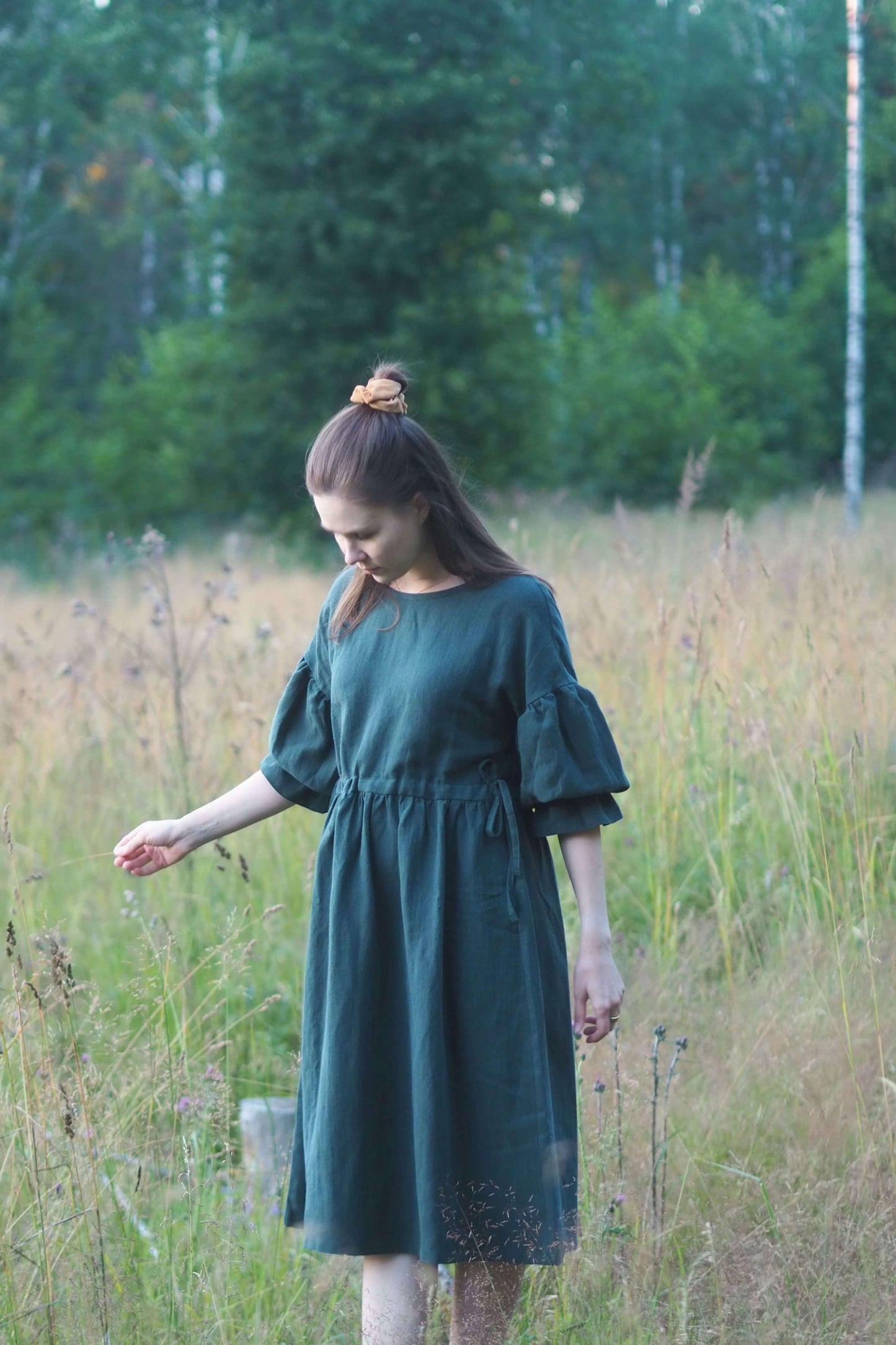 Amélie dress, Deep green